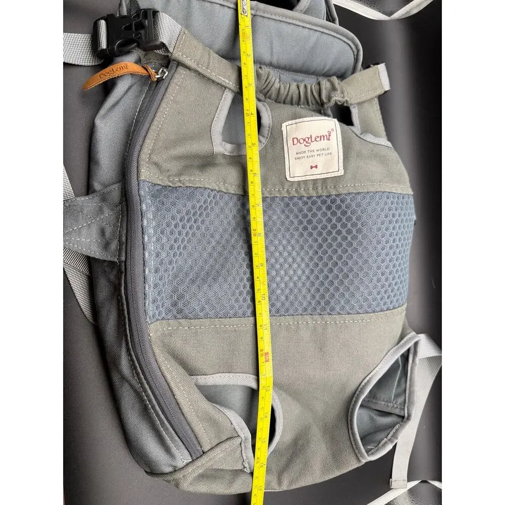 Doglemi Dog Carrier Backpack Gray Mesh Pet Travel Backpack Medium NWOT